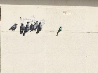 Banksy o imigrantach?