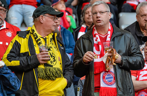 Most football fans at German stadiums