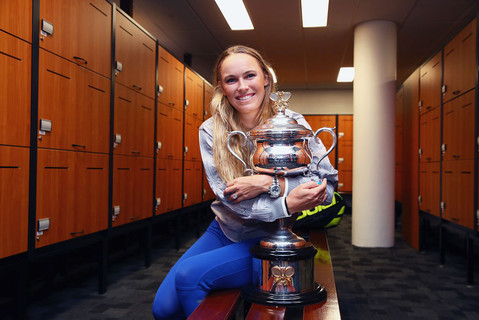 Caroline Wozniacki wins Australian Open title after epic battle with Halep