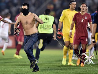 Serbia v Albania violence: Uefa opens inquiry into 'inexcusable' clashes
