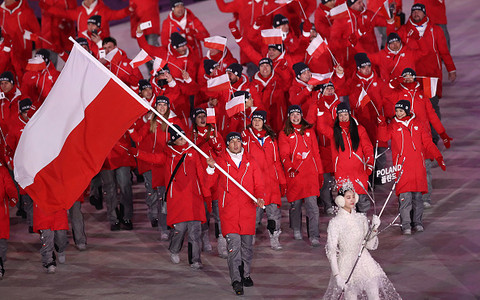 Poles during the opening ceremony of the Olympic Games in Pyongech!
