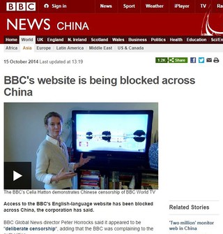 Chiny blokują stronę internetową BBC