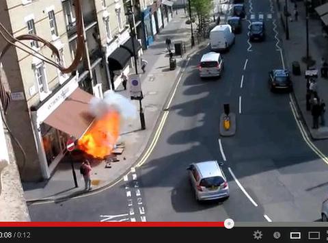 Szczęśliwa ucieczka przed wybuchem w centrum Londynu