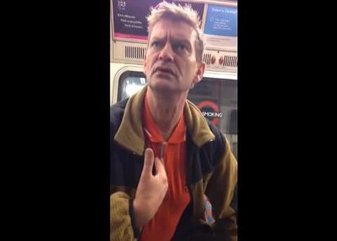 Ex-soldier in 'racist' London Underground rant caught on camera