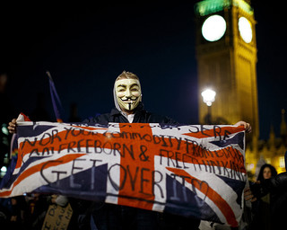 Londyn: Działacze Anonymous domagali się rewolucji