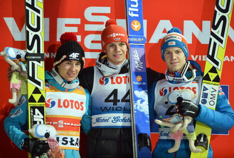 Wellinger ski jumps to maiden victory in Wisla, Stoch second