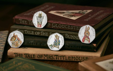 New 50p Beatrix Potter coins released by the Royal Mint