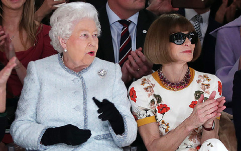 Guess who's on the front row, darling - the Queen at London Fashion Week