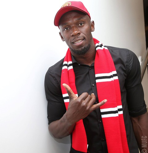 Usain Bolt will play a charity match in the colours of Manchester United