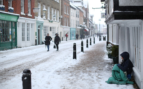 Londyńczycy okazują serce bezdomnym podczas ataku zimy