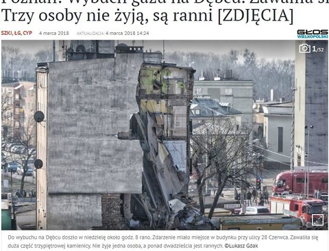 Cztery osoby zginęły pod gruzami kamienicy w Poznaniu