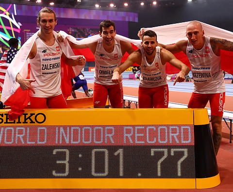 Polish globe record holders in the relay with the pump welcomed in the country