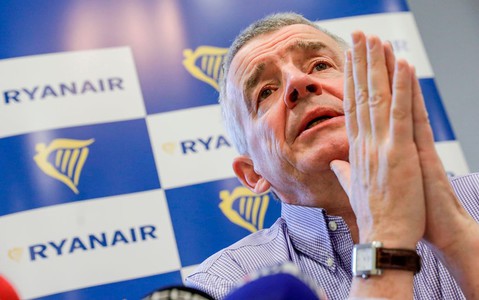 Szef Ryanaira wzywa do wstrzymania lotów między UK a UE
