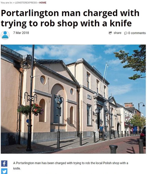 Napadł na polski sklep z nożem, teraz odpowie przed sądem