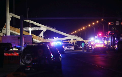 USA: Zawalił się most na Florydzie. Są ofiary śmiertelne