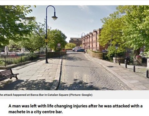 Manchester: Wyjął z torby maczetę i zaatakował mężczyznę