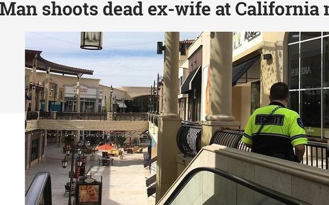 Mężczyzna zastrzelił byłą żonę w centrum handlowym w Kalifornii