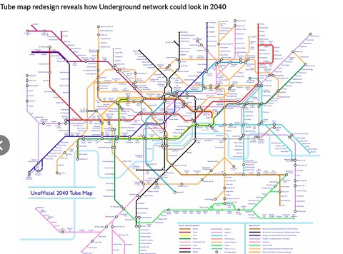 Tube map redesign reveals how London Underground network could look in 2040