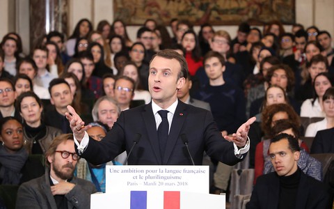 Macron launches drive to boost French language around world
