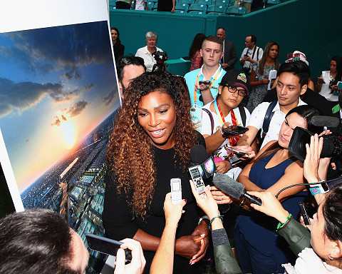 Serena Williams dropped out in the first round of the tournament in Miami