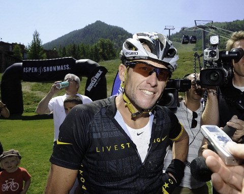 Lifetime disqualified Lance Armstrong "star" in Belgium