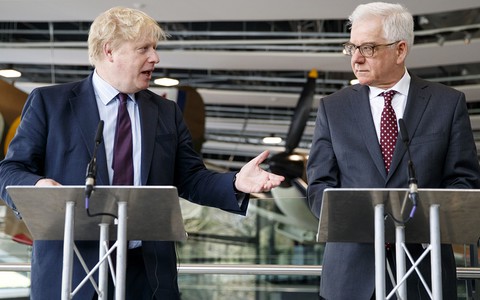 Boris Johnson thanked Poland for its political support over Syria