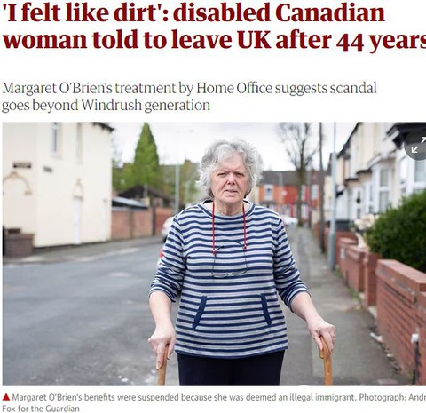"Czułam się jak śmieć". Brytyjczycy chcieli wyrzucić Kanadyjkę po 44 latach