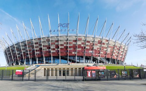 "Avenue of Football Stars" at the National Stadium in Warsaw