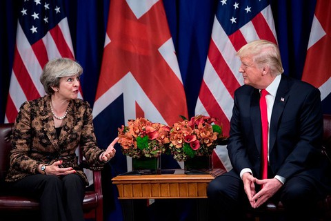 May challenges Trump on impact of Iran sanctions in phone call