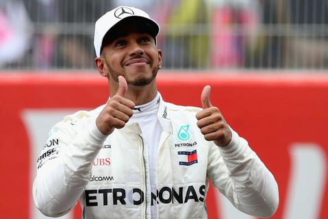 Lewis Hamilton on Spanish GP pole for Mercedes front row