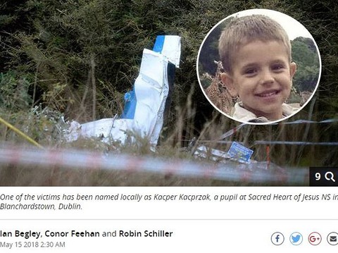 Young boy who died in Offaly plane crash loved to see skydiving dad in action 