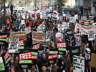 Student protest over tuition fees 