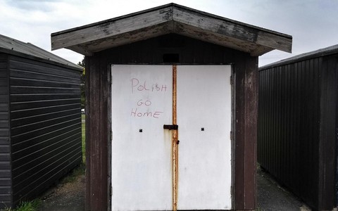 Outrage at racist graffiti paint on beach huts in Shoebury
