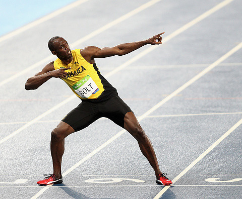 Usain Bolt trenuje z piłkarzami Stroemsgodset