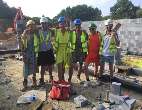 Builders told they can't wear shorts to work wear dresses to beat health and safety