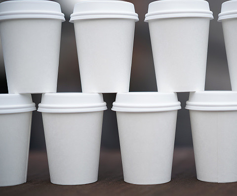 Plastic coffee cup waste is being cut by a simple change