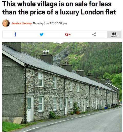Wieś w Walii w cenie luksusowego mieszkania w Londynie
