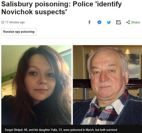 Salisbury poisoning: Police 'identify Novichok suspects'