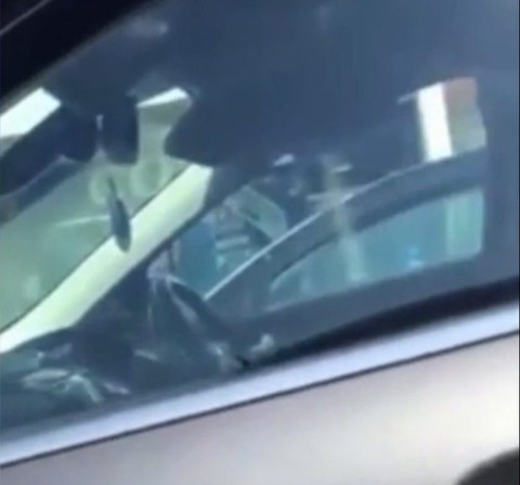 Baby's screams as it's left in hot car while granddad goes to Tesco 