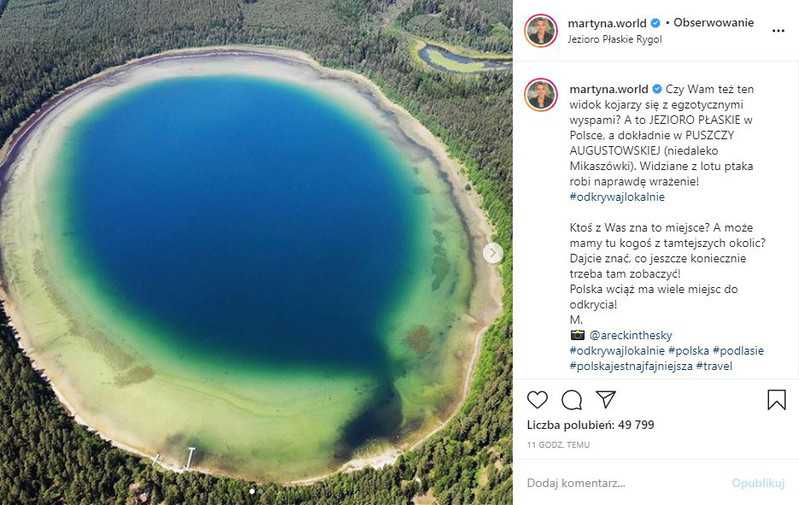 Martyna Wojciechowska zdradza, gdzie w Polsce jest niezwykłe jezioro