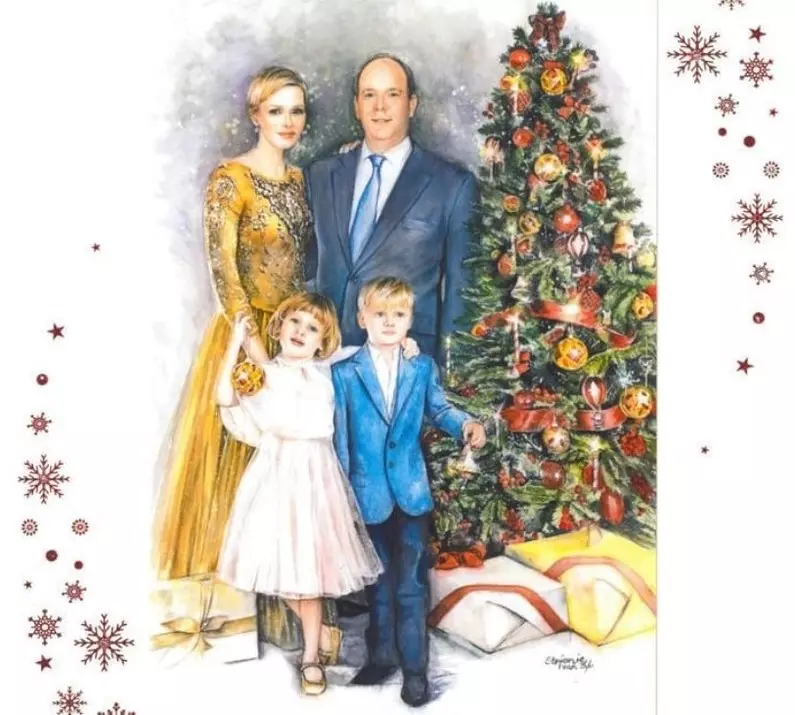 Księżna Monako z okazj świąt opublikowała nietypowy portret rodzinny