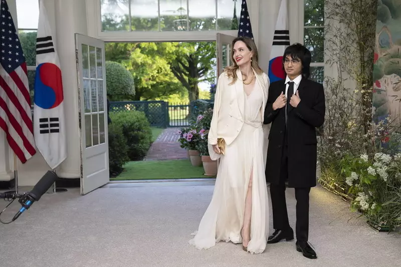 Angelina Jolie i jej syn spotkali się z prezydentami USA i Korei Południowej