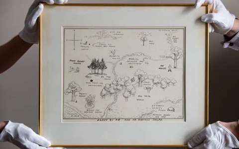 Oryginał mapy Stumilowego Lasu sprzedany za 571 tys. dolarów